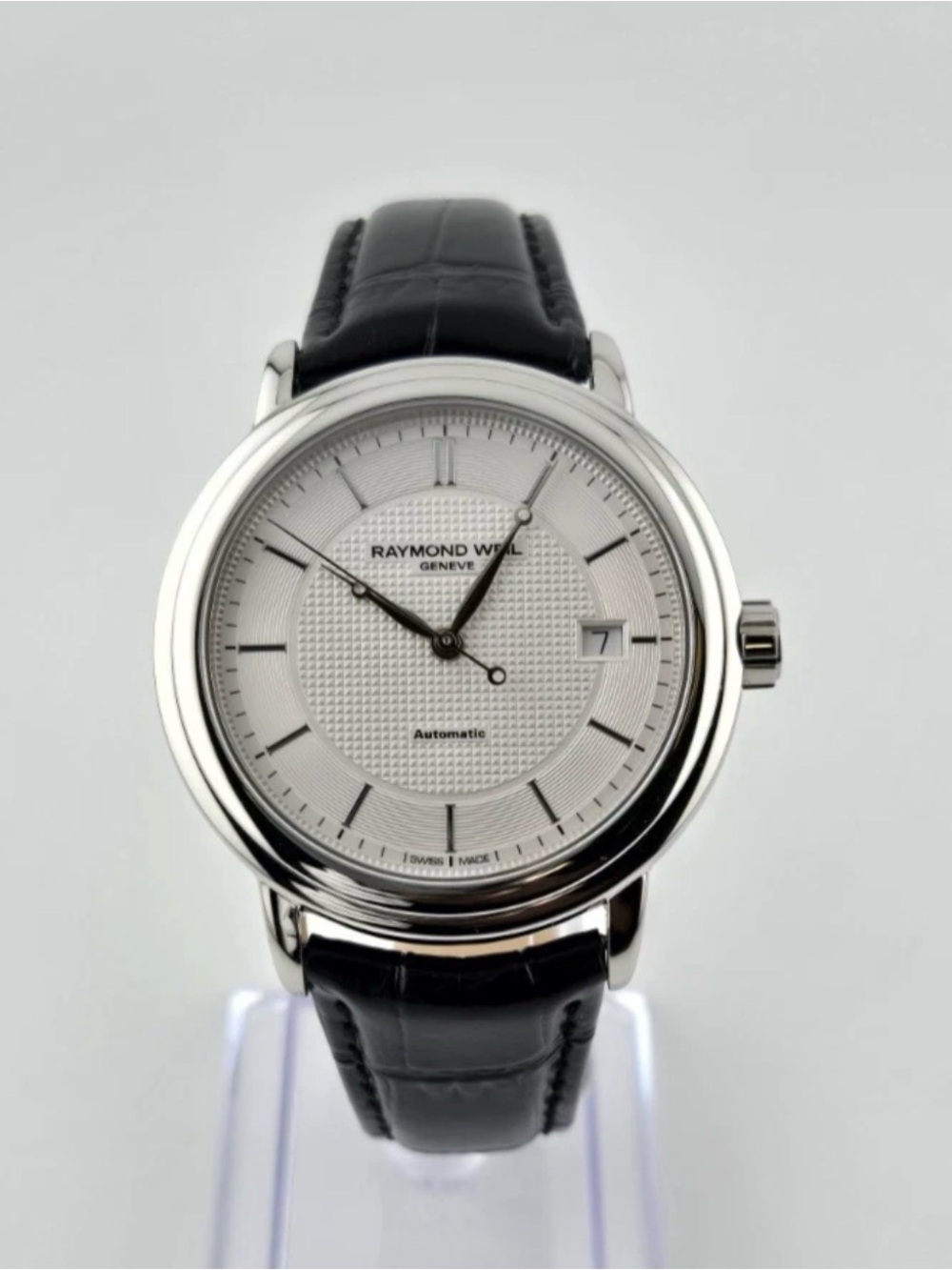 Raymond Weil Maestro Men's BlackLeather Band Watch ($1575 MSRP)